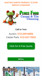 Mobile Screenshot of peacefrogcarpetcleaning.com