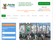 Tablet Screenshot of peacefrogcarpetcleaning.com